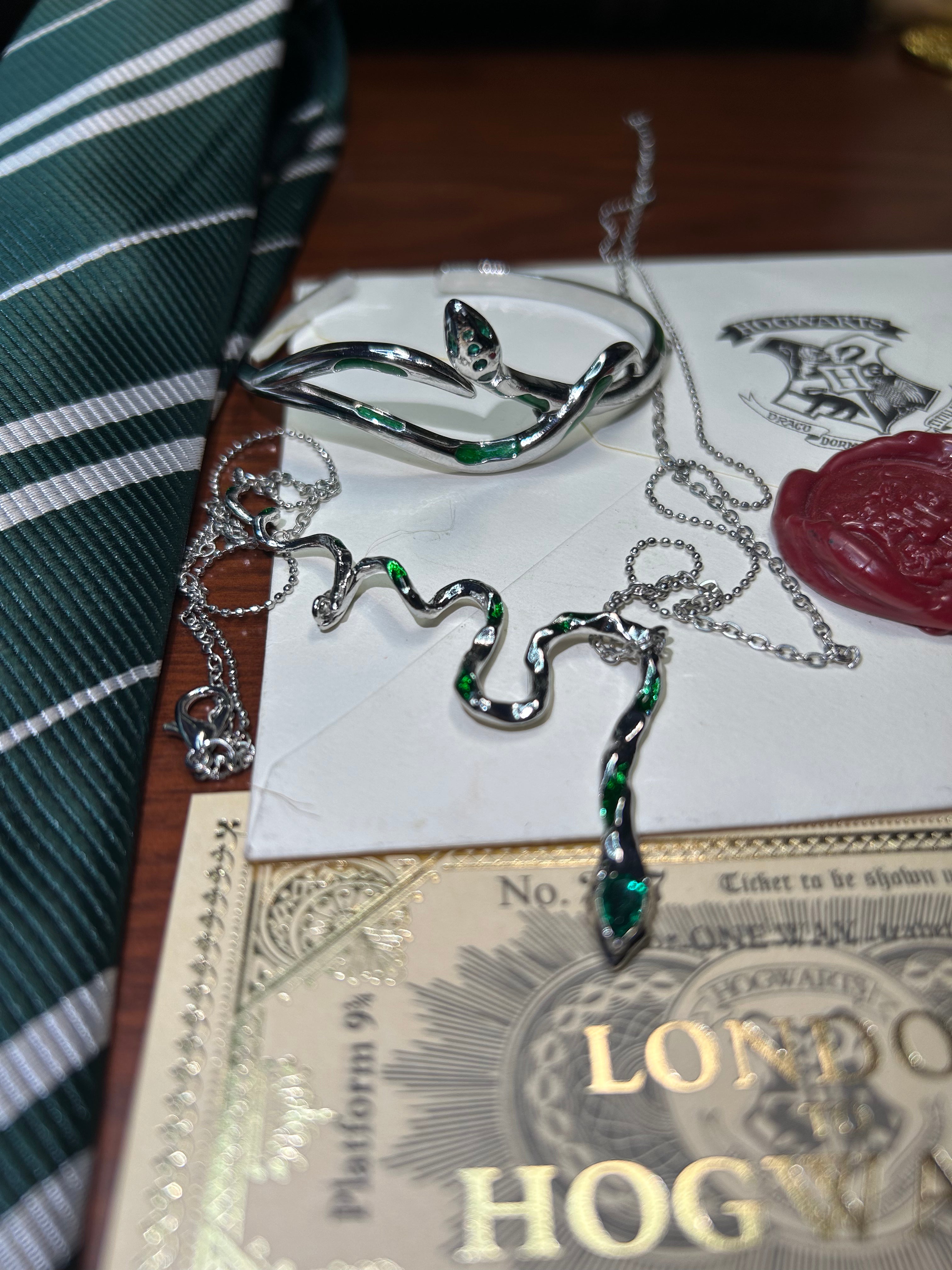 Slytherin jewellery set（adjustable）