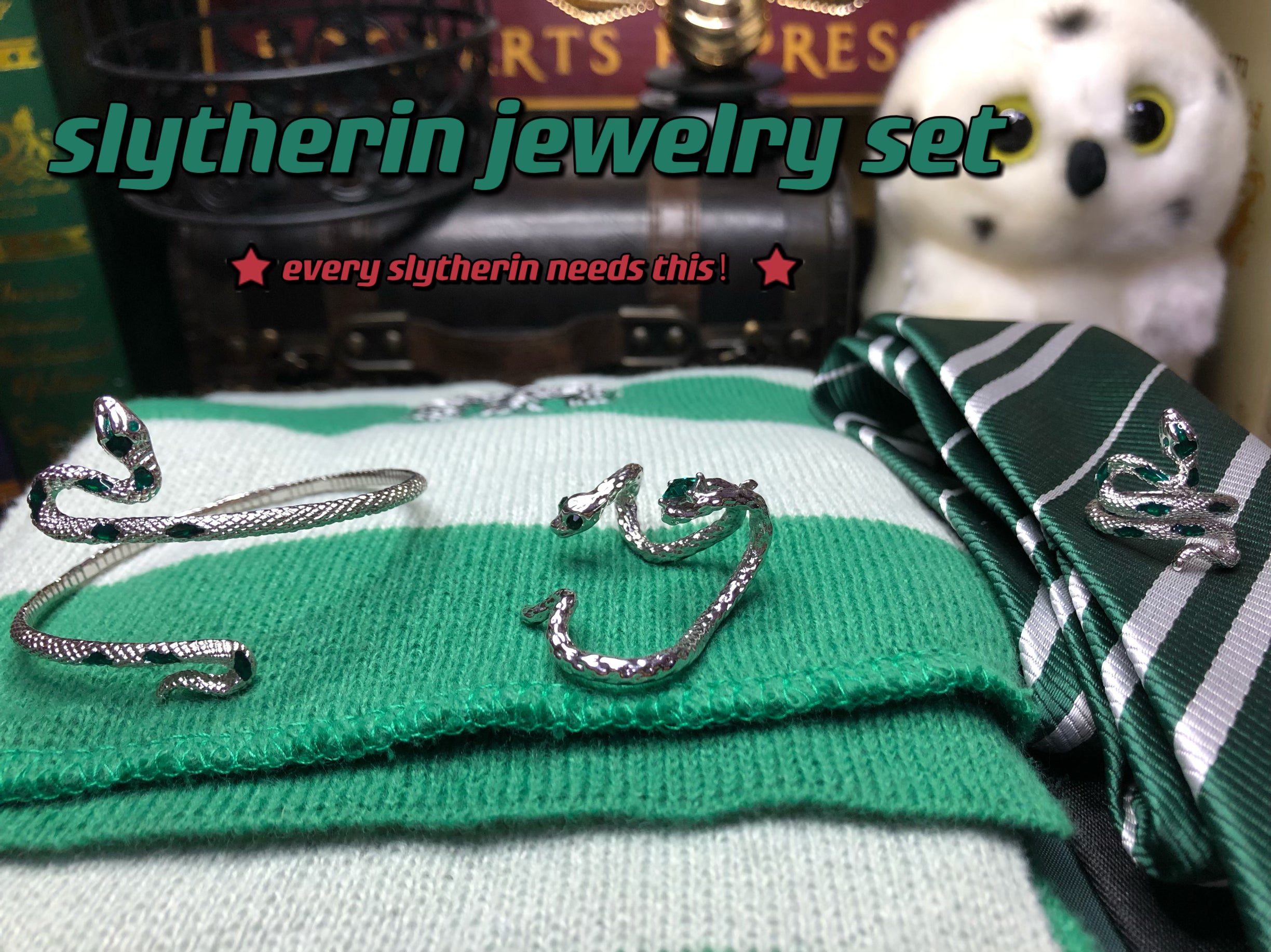 Slytherin jewelry set（adjustable）