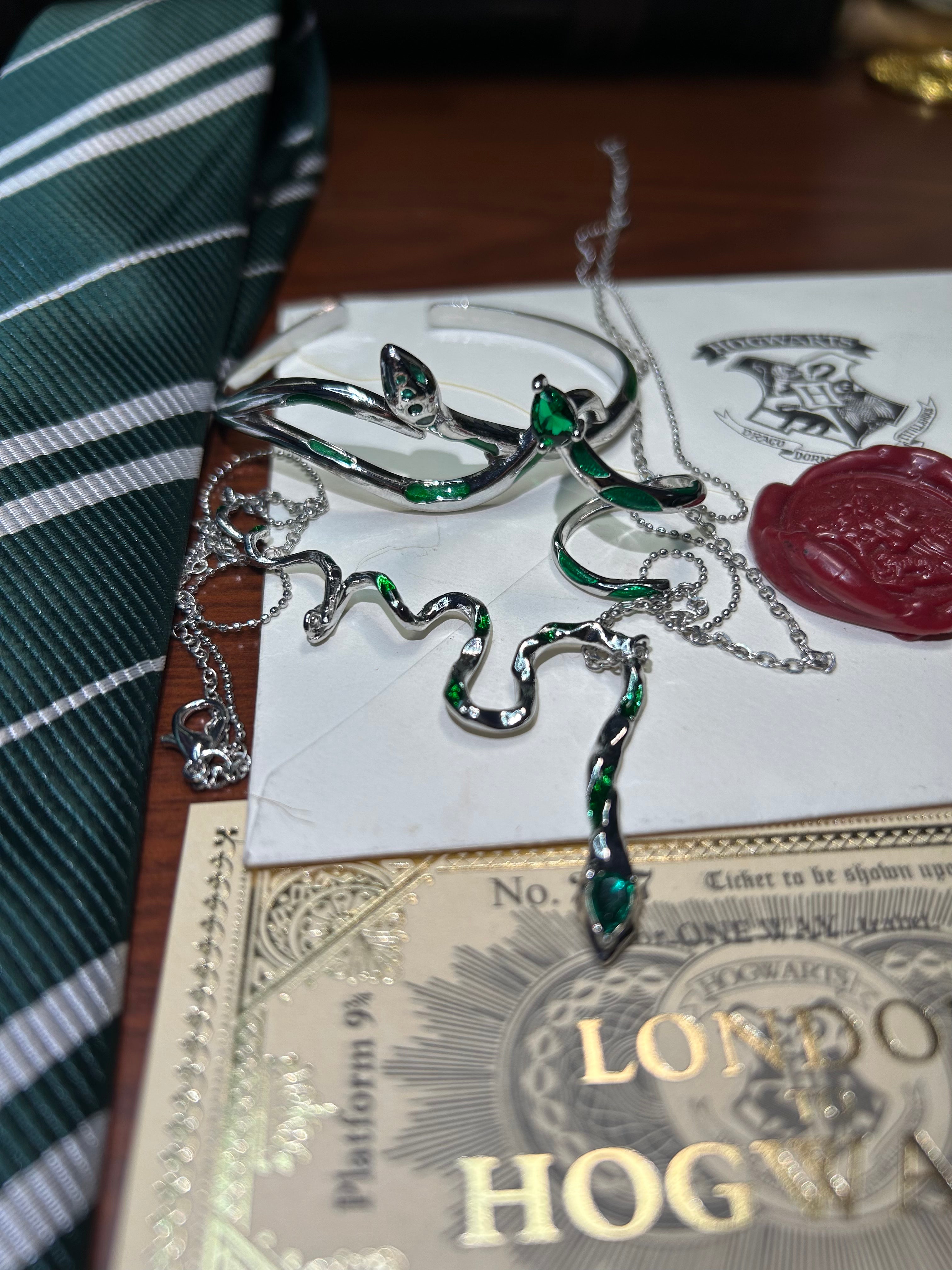 Slytherin jewellery set（adjustable）