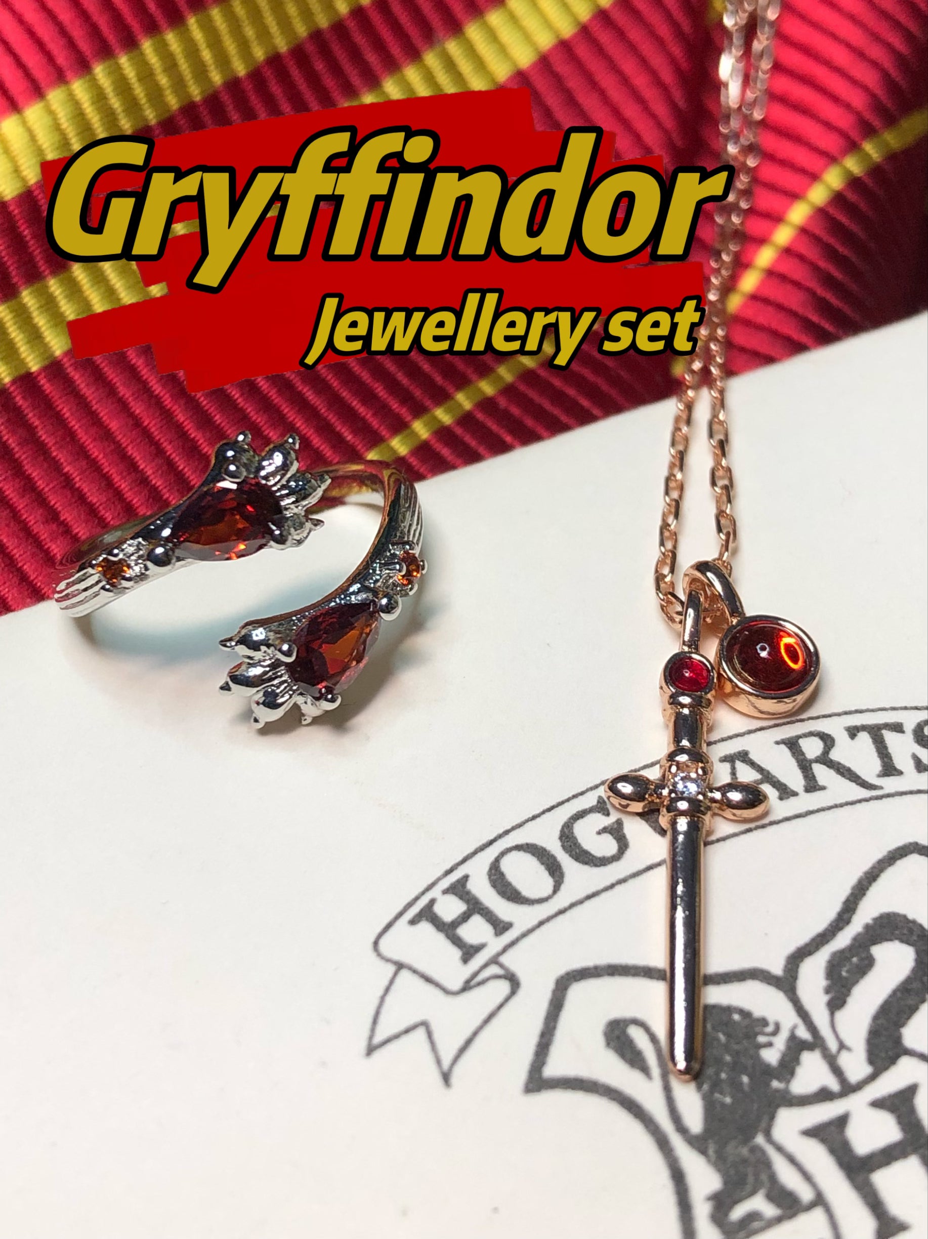 Gryffindor jewellery set（adjustable）